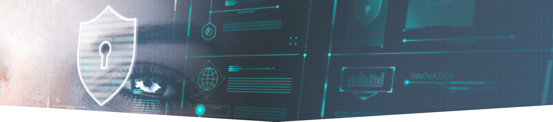 Pantalla de ordenador con imágenes sobre privacidad y seguridad